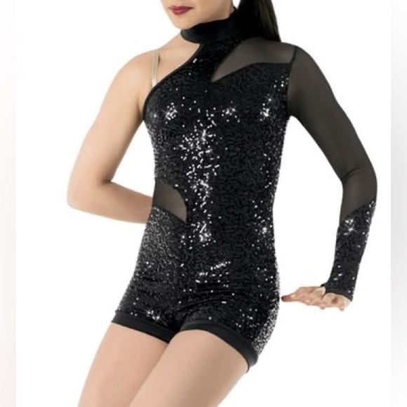 WEISSMAN Dance long 1 sleeve black sequin Run Boy Run
10220 SA-Small adult - Picture 1 of 11